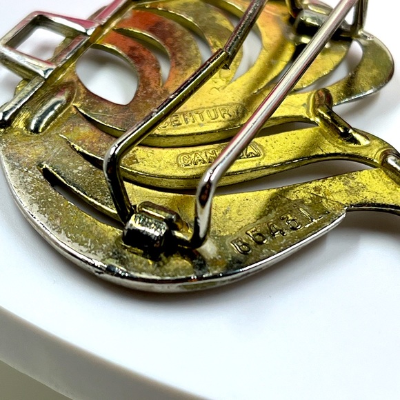 Century Canada Signed Vintage Serialized Art Nouveau Style Belt Buckle - Picture 3 of 7